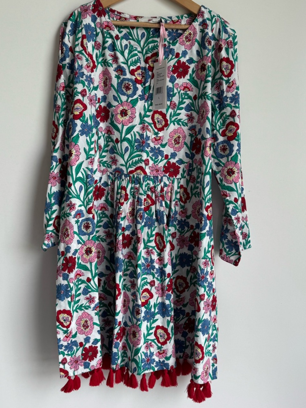 Vineyard Vines Girl Floral Tassel Beach Coverup Large NEW‎ Cotton Beach Vacation